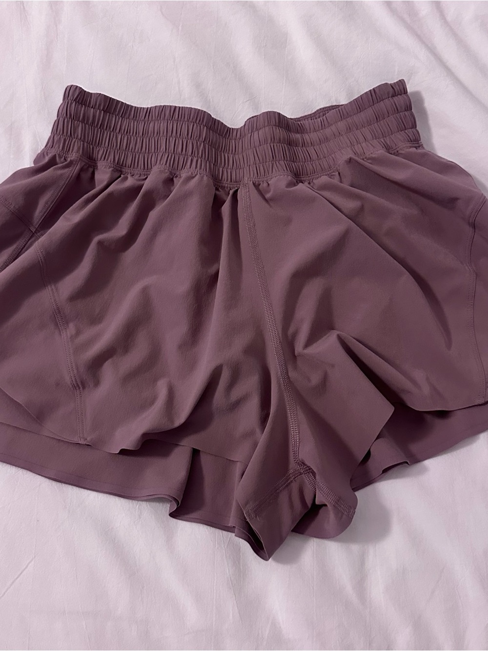 Women's High-Waist Athletic Shorts - Mauve